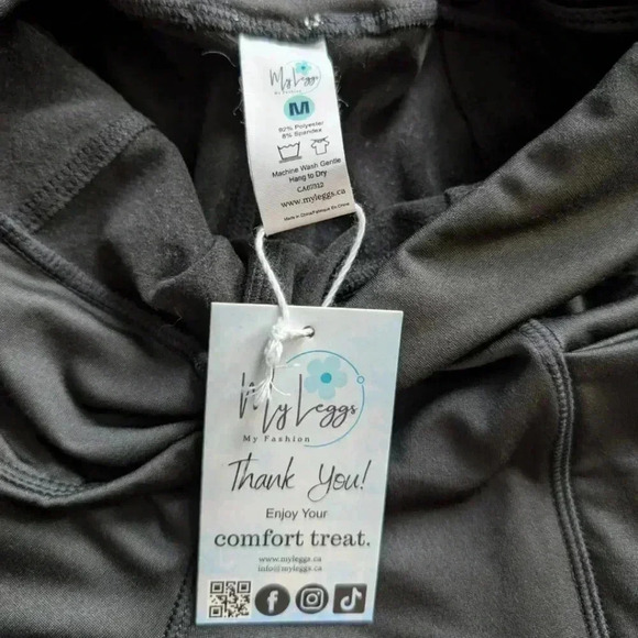 My Leggs Apparel Buttery Soft Classic Leggings New With Tags Black Women's Med - Picture 8 of 11